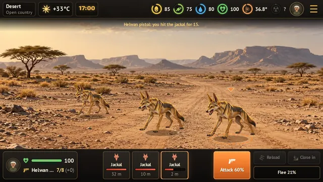 Jackals, hyenas, raiders and cobras: fight, close in, or run.